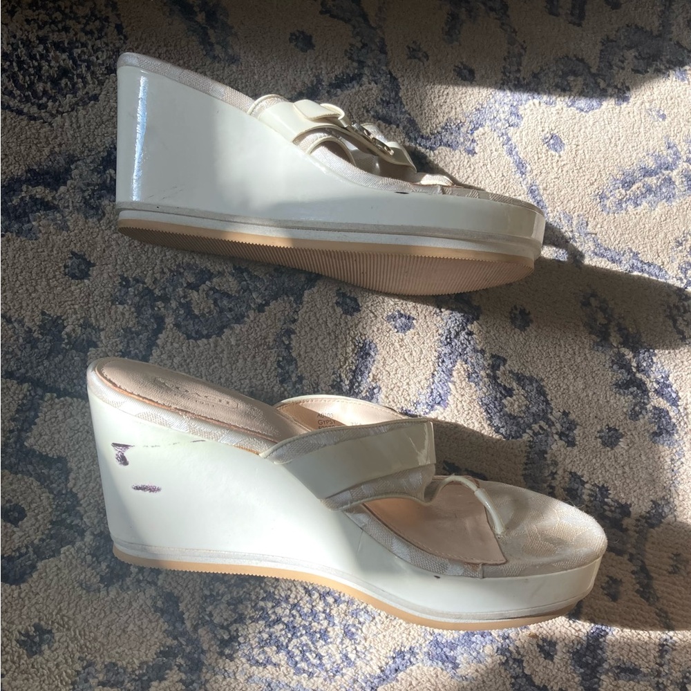 🤍Vintage Y2K Coach Wedge Platform Sandals🤍 - Picture 5 of 10